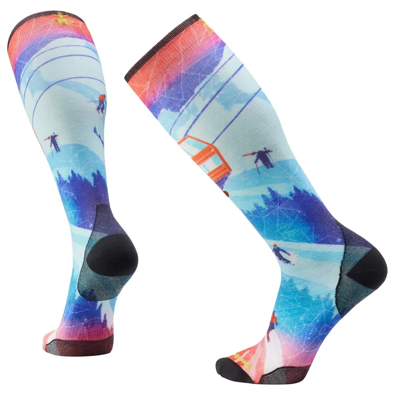 Ski Day Print Over-the-calf Sock
