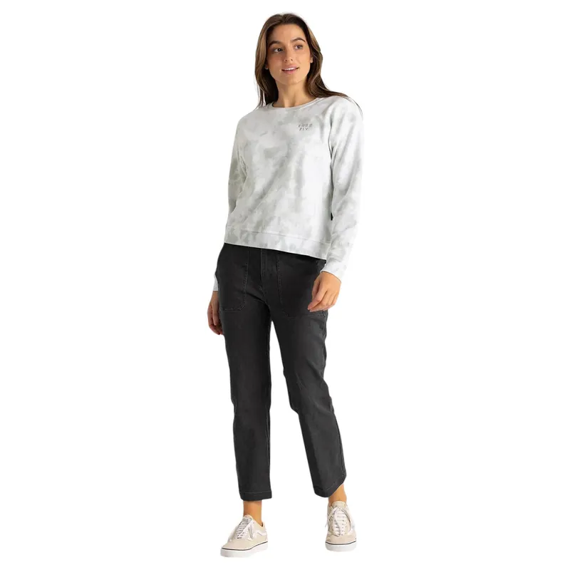 Embroidered Logo Fleece Crew Sweatshirt - Women‘s