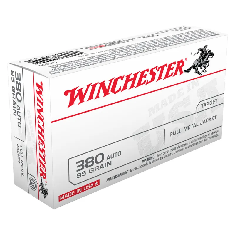USA 380 ACP 95 Grain FMJ Ammunition 50 Rounds