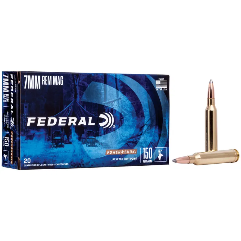 Power-Shok 7mm Remington Magnum 150 Grain SP Ammunition 20 Rounds