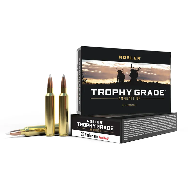 Trophy Grade 28 160 Grain Accubond SP Ammunition 20 Rounds