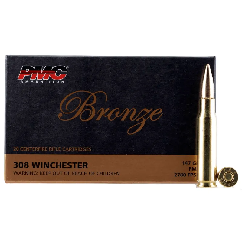 Bronze 308 Winchester 147 Grain FMJ Ammunition 20 Rounds