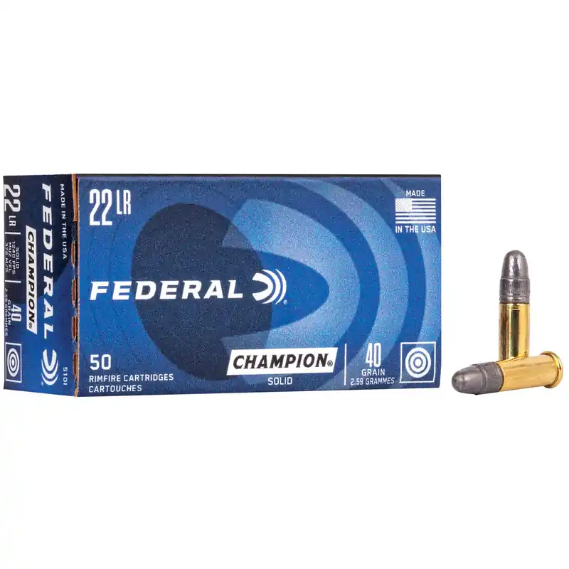 Champion Training 22 Long Rifle 40 Grain LRN Ammunition