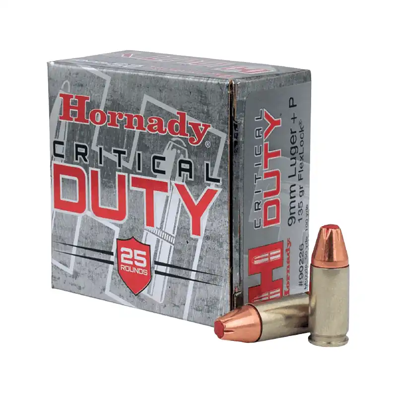 Critical Duty 9MM +p 135 Grain Flexlock Ammunition 25 Rounds