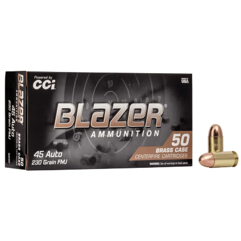 Blazer Brass 45 ACP 230 Grain FMJ Ammunition 50 Rounds