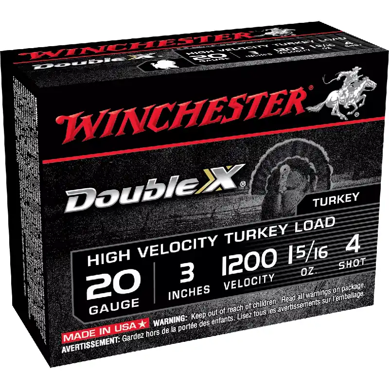 Double X HV Turkey 20 Gauge 4 Shot 3" Ammunition 10 Rounds