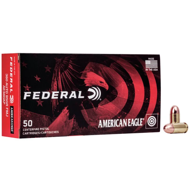 American Eagle 380 ACP 95 Grain FMJ Ammo 50 Rounds