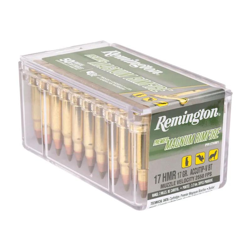 V-Max 17 HMR 17 Grain AccuTip-V Boat Tail Ammunition 50 Rounds