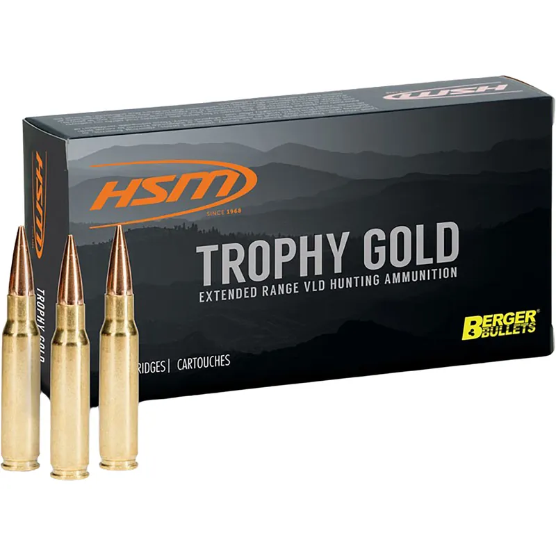 Trophy Gold 270 Winchester 130 Grain VLD Match Ammunition 20 Rounds