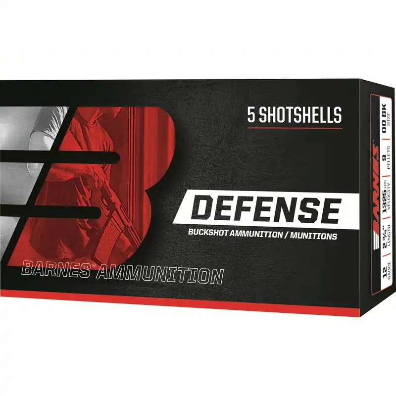 Defense Buckshot 12 Gauge 00 Buck Ammunition 5 Rounds