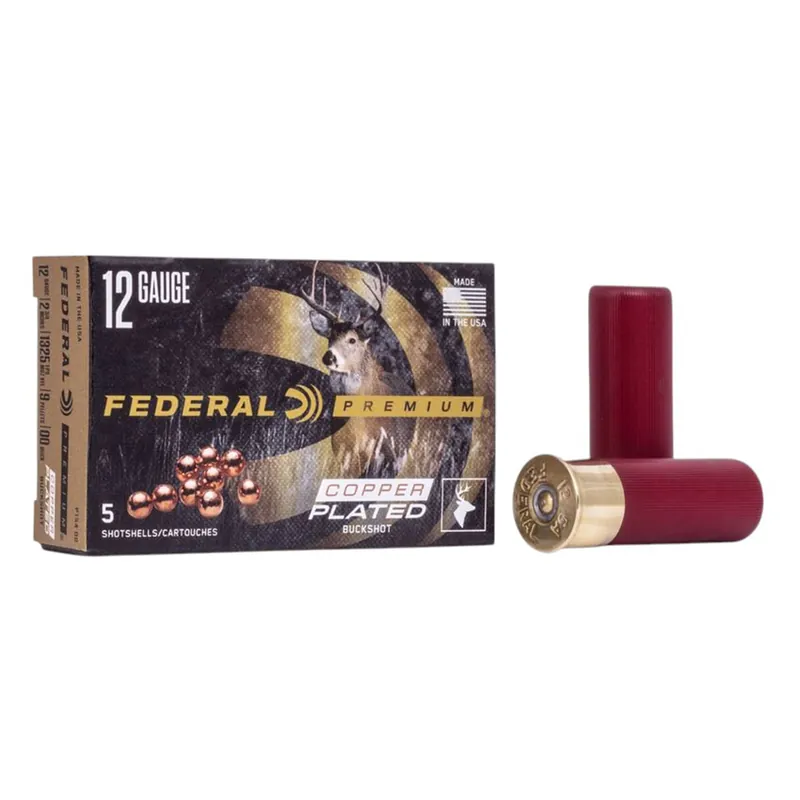 Premium Magnum 12 Gauge 00 Buck 9 Shot Ammunition 5 Rounds
