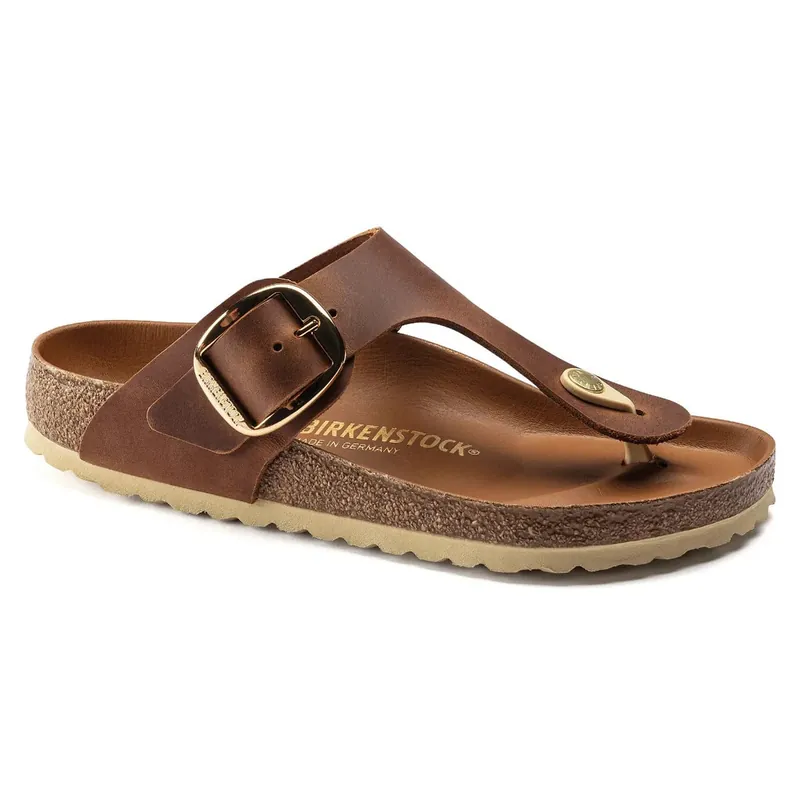 Gizeh Big Buckle Oiled Leather Sandal - Women‘s