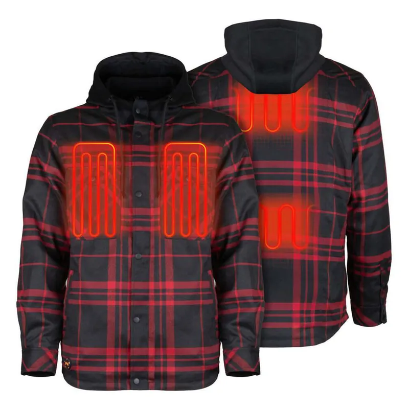 Flannel Heated Hoodie Jacket - Men‘s