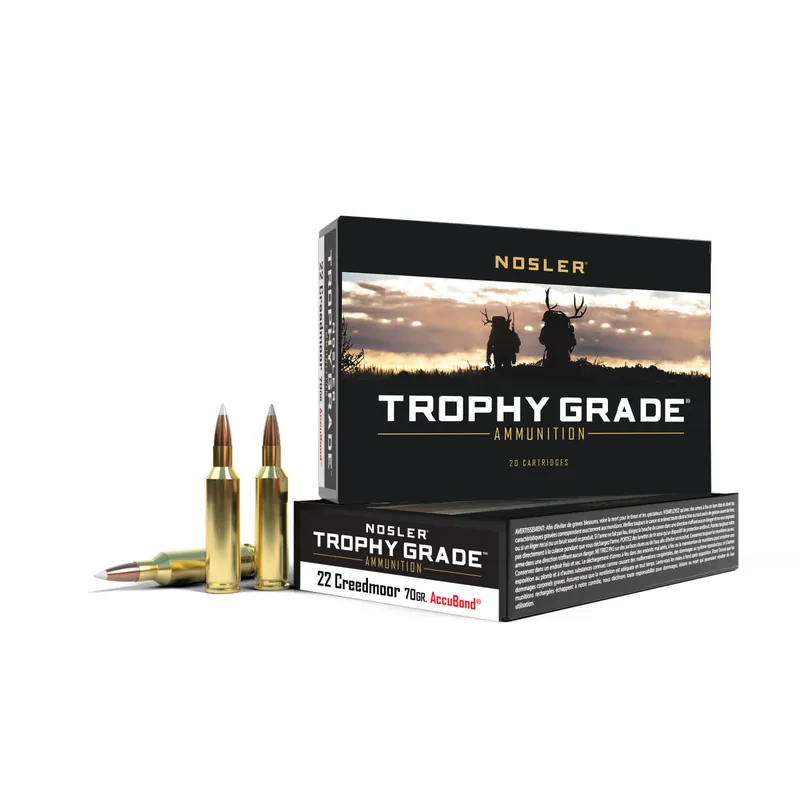 Trophy Grade 22 Creedmoor 70 Grain Ammunition 20 Rounds