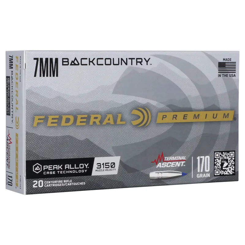 Terminal Ascent Backcountry 7mm 170 Grain Ammunition 20 Rounds