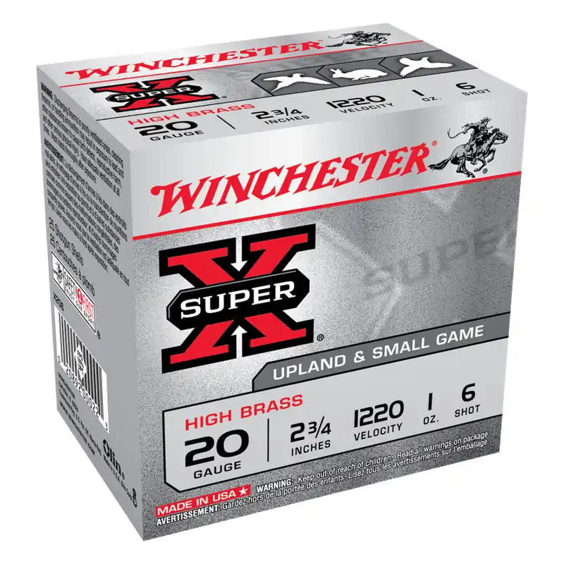 Super-X 20 Gauge 6 Shot 2.75" Ammunition 25 Rounds