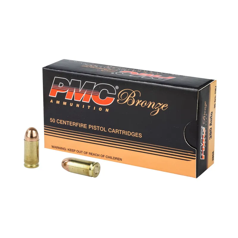 Bronze Line 380 ACP 90 Grain FMJ Ammunition 50 Rounds