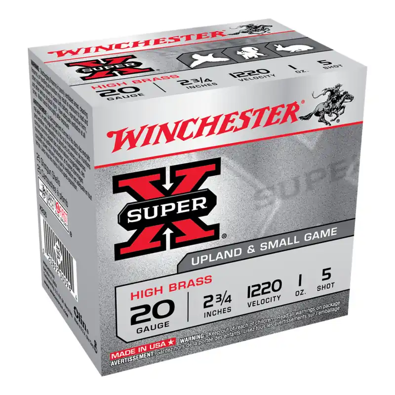 Super-X 20 Gauge 5 Shot 2.75" Ammunition 25 Rounds