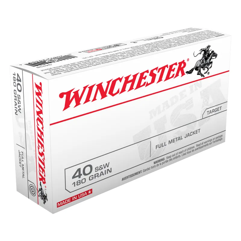 USA 40 S&W 180 Grain FMJ Ammunition 50 Rounds