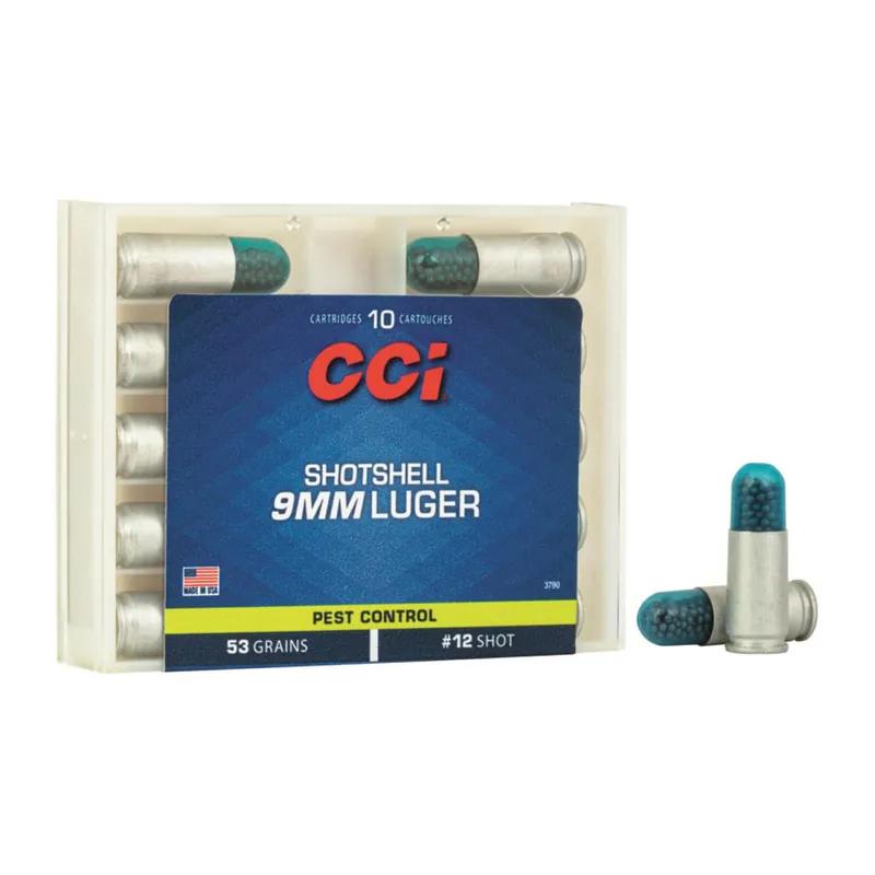 Luger Shotshell 9mm 12 Shotshell Ammunition 10 Rounds