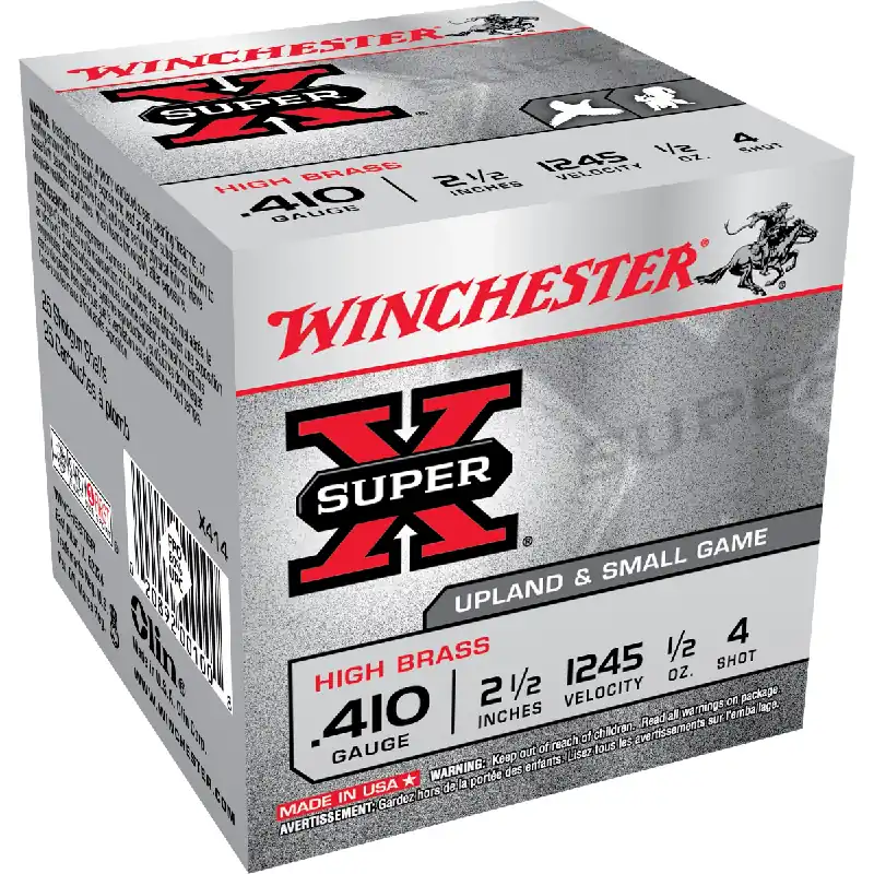 Super X 410 Gauge 4 Shot 2.5" Ammunition 25 Rounds