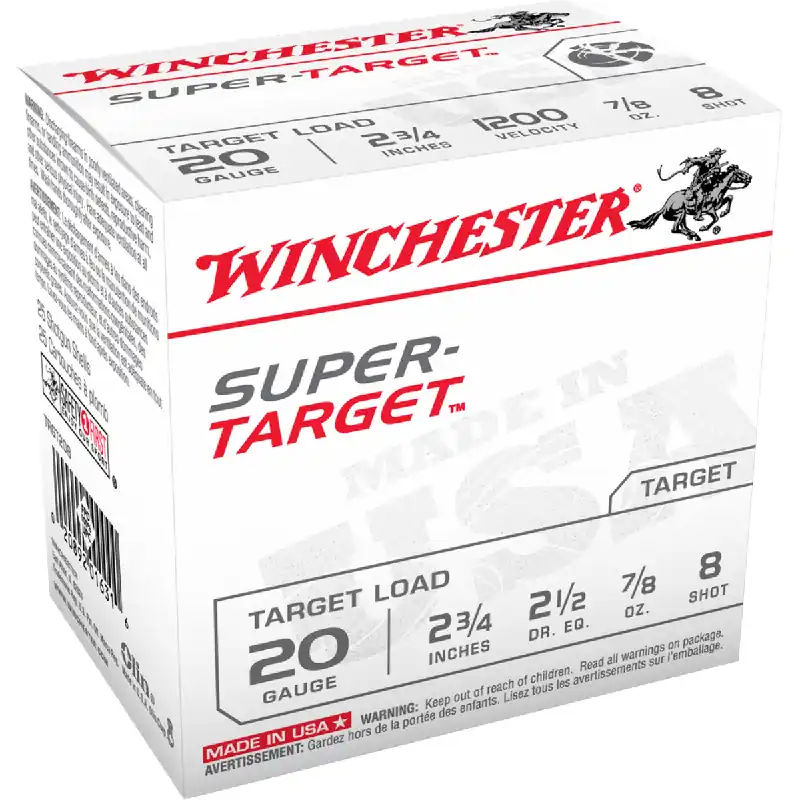 Super-Target 20 Gauge 8 Shot 2.75" Ammunition 25 Rounds