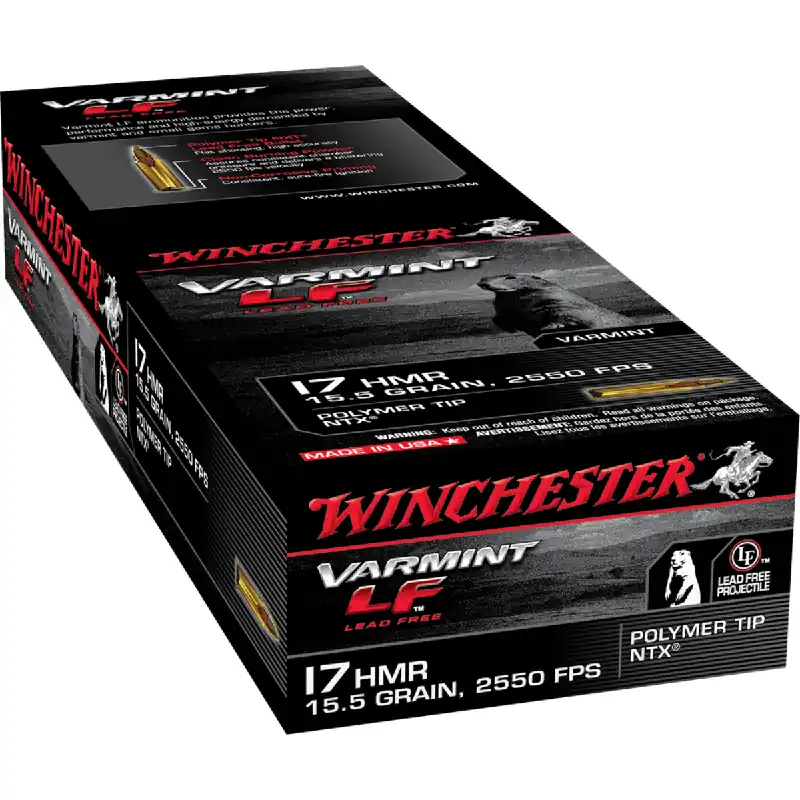 Varmint Lead Free 17 HMR 15.5 Grain NTX Ammunition 50 Rounds