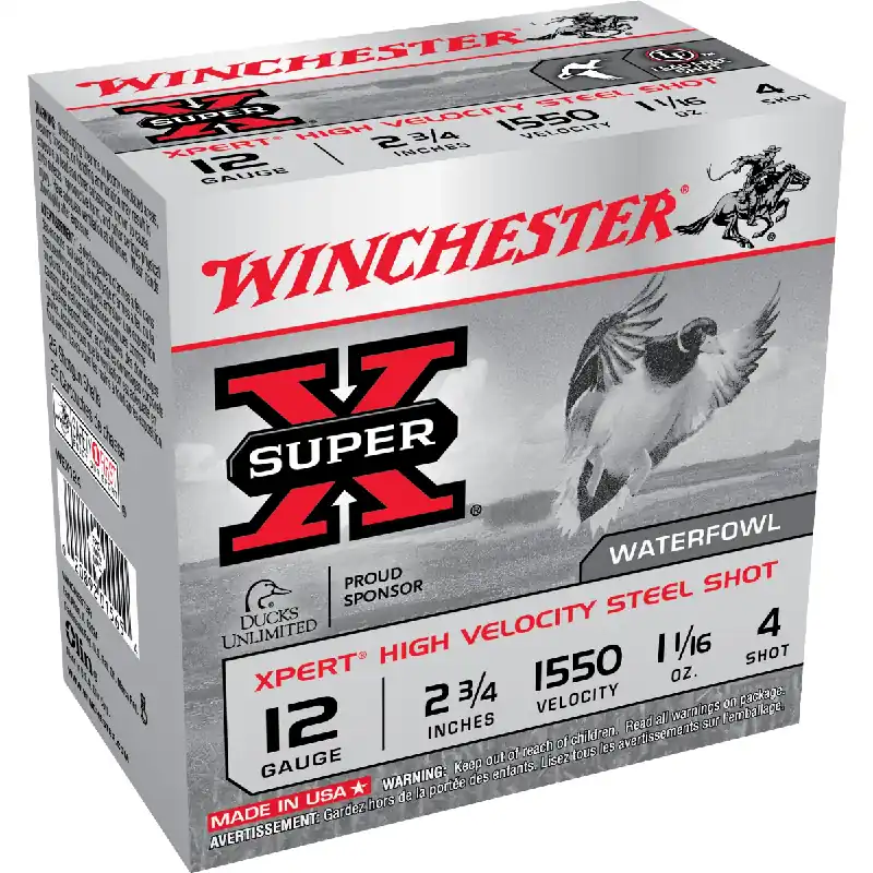 Super-X 12 Gauge 4 Shot 2.75" Ammunition 25 Rounds