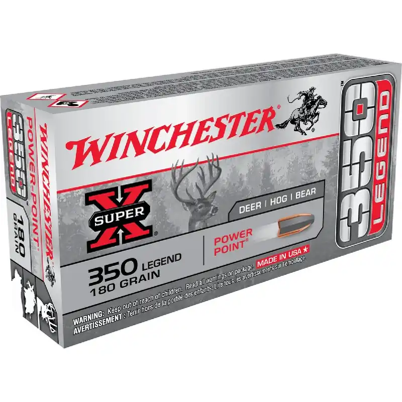 Super-X 350 Legend 180 Grain Power-Point Ammunition 20 Rounds