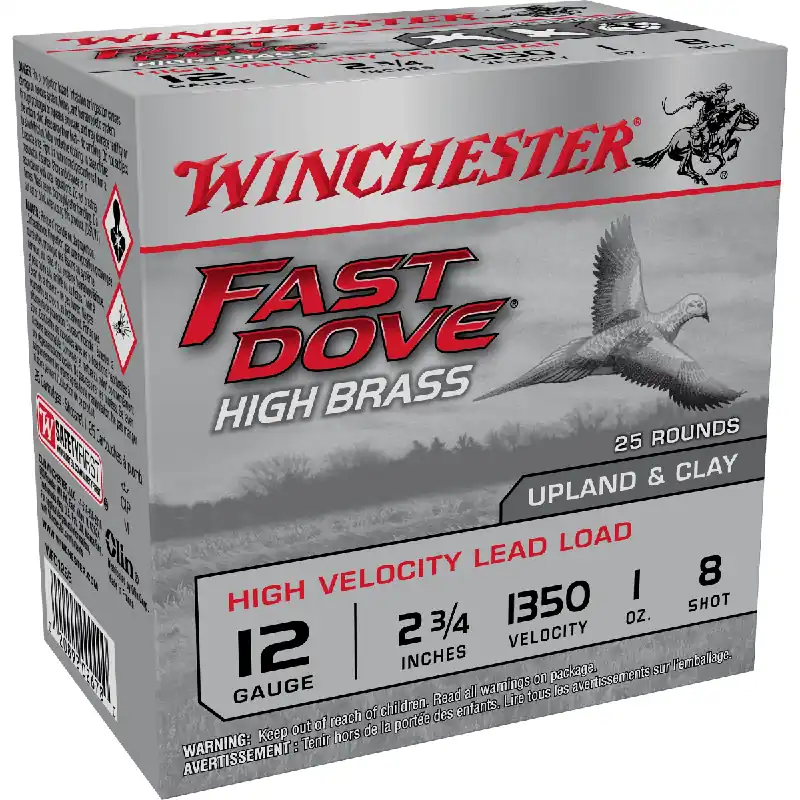 Fast Dove High Brass 12 Gauge 8 Shot 2.75" Ammunition 25 Rounds