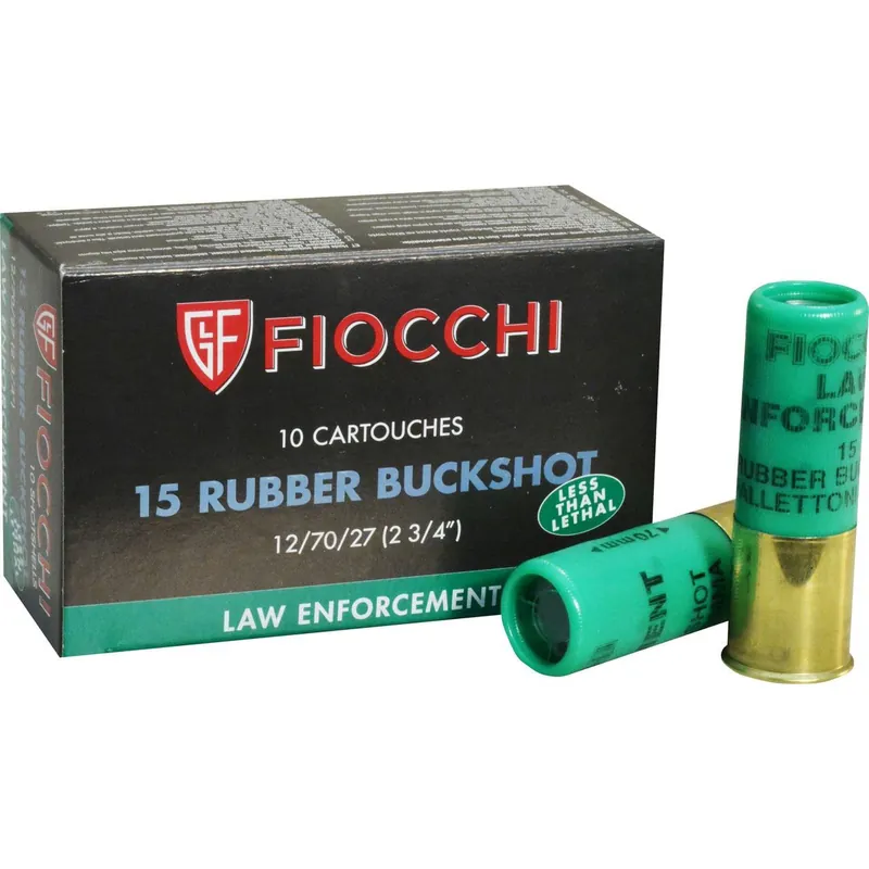 Rubber Buckshot 12 Gauge Slug 2.75 Inch Ammunition 10 Rounds