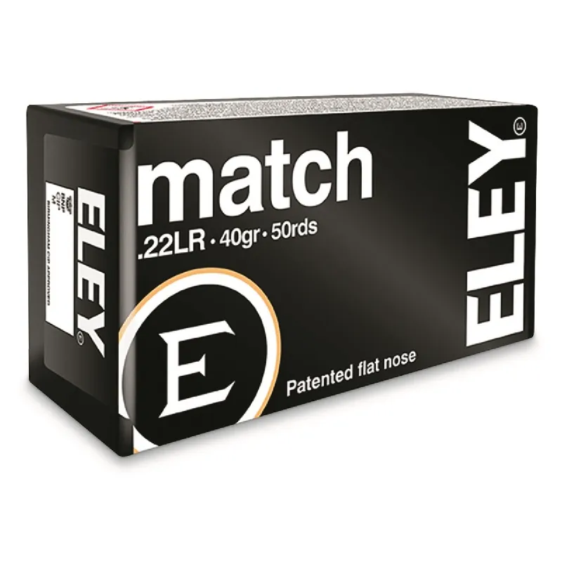 Match 22 Long Rimfire 40 Grain Flat Nose Ammo 50 Rounds