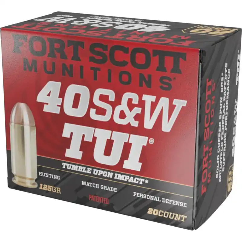 TUI 40 S&W 125 Grain Solid Copper Spun Ammunition 20 Rounds