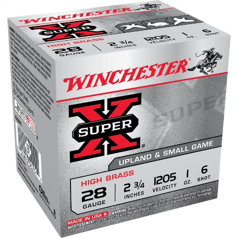 Super-X 28 Gauge 6 Shot 2.75" Ammunition 25 Rounds