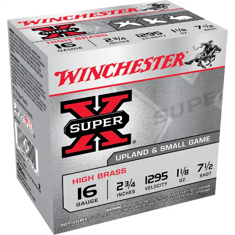 Super-X 16 Gauge 7.5 Shot 2.75" Ammunition 25 Rounds