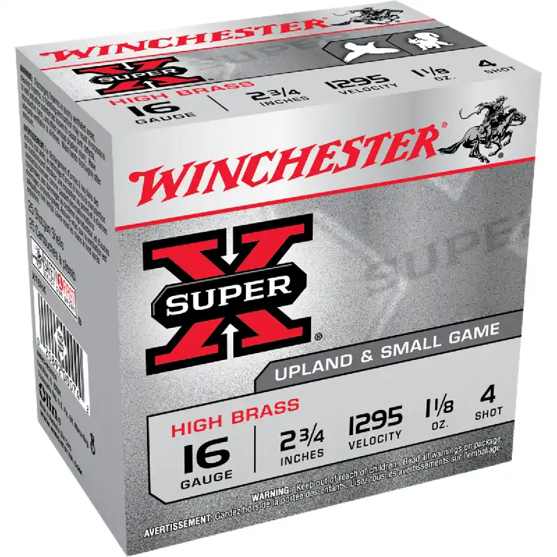 Super-X 16 Gauge 4 Shot 2.75" Ammunition 25 Rounds