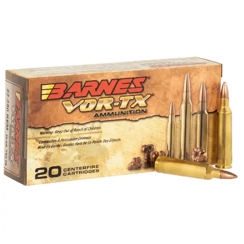 VOR-TX Rifle 22-250 50 Grain TSX FB Ammunition 20 Rounds