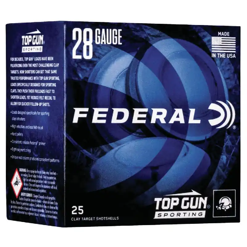 Top Gun Sporting 28 Gauge 8 Shot 2.75 Inch Ammunition 25 Rounds