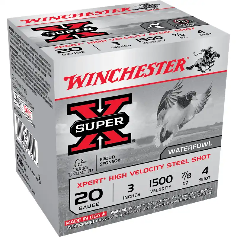 Super-X Xpert HV 20 Gauge 4 Shot 2.75" Ammunition 25 Rounds