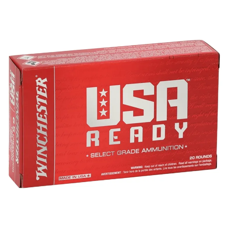 USA Ready 6.5 Creedmoor 140 Grain FMJ Ammunition 20 Rounds