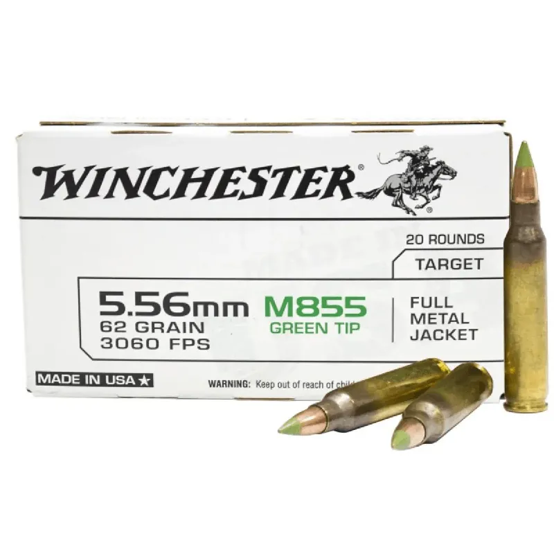M855 Service Grade 5.56 Nato 62 Grain FMJ Ammunition 20 Rounds