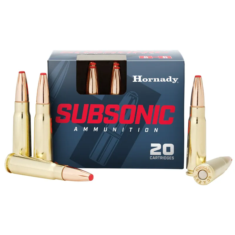 Subsonic 7.62x39 255 Grain SUB-X Ammunition 20 Rounds