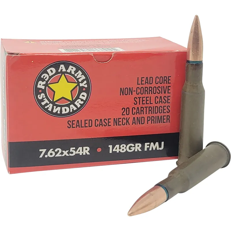 7.62x54 148 Grain FMJ Ammunition 20 Rounds
