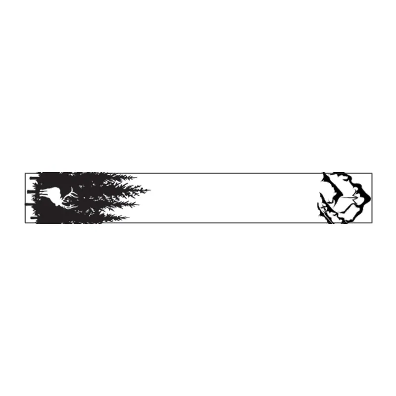 Fluorescent Elk Pine Trees And Mountains Arrow Wrap