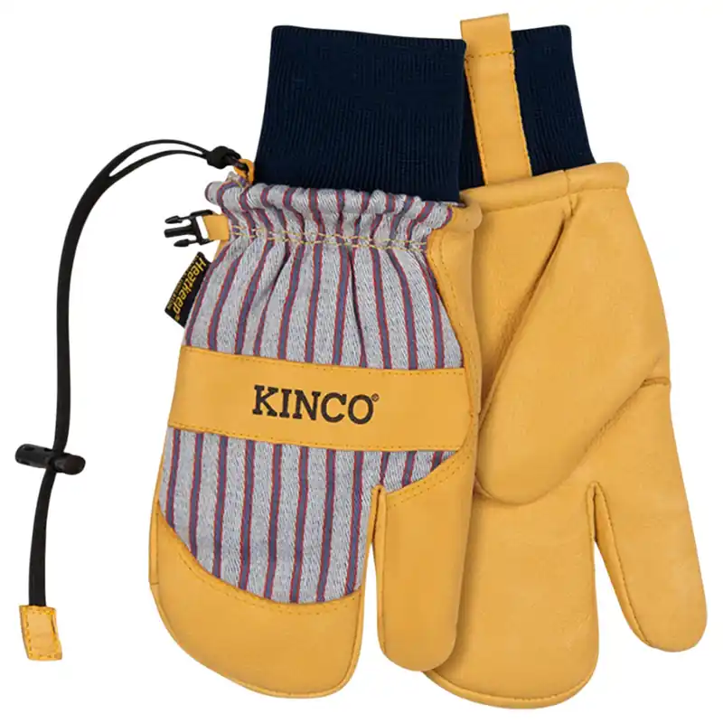 1927KWLT Lined Premium Grain Pigskin Lobster Ski Mitt with Omni-Cuff