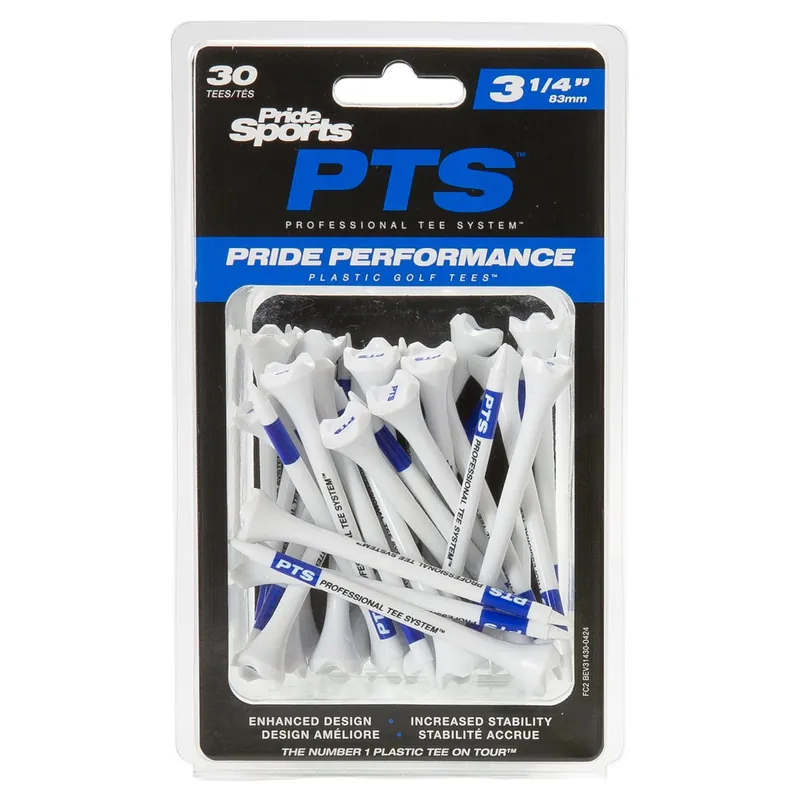 PTS Plastic 3 1/4" (30 Pack) Golf Tee