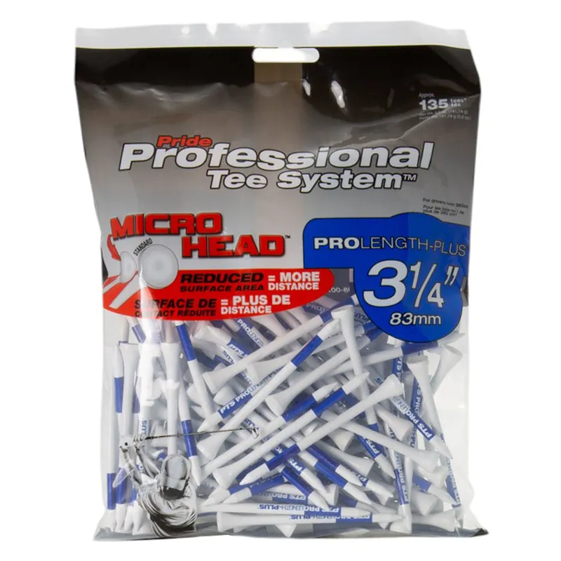 PTS Micro Head 3 1/4" Wood Golf Tee (135 Pack)