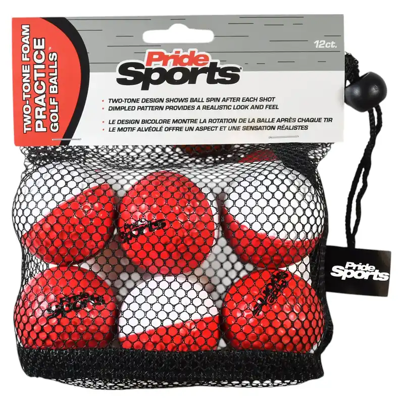 Two-Tone Foam Practice Golf Balls (12 Pack)