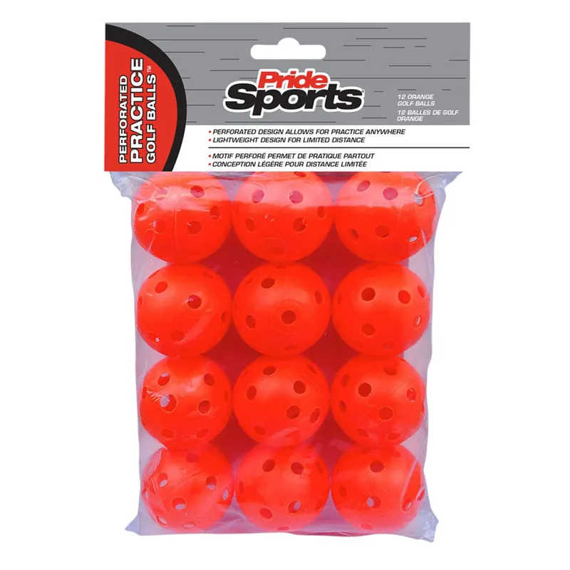 Perforated Practice Golf Balls (12 Pack)