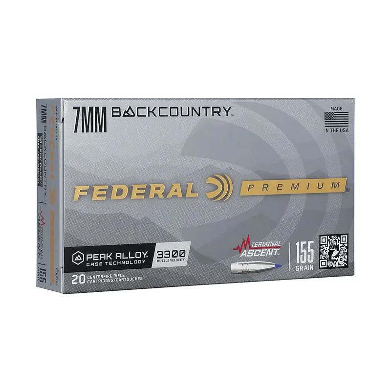 Terminal Ascent Backcountry 7mm 155 Grain Ammunition 20 Rounds